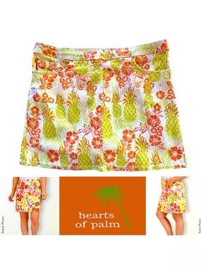 Hearts of Palm Tropical Stretch Golf Tennis Activewear Skort (16P)